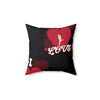 I Love, Love Square Pillow