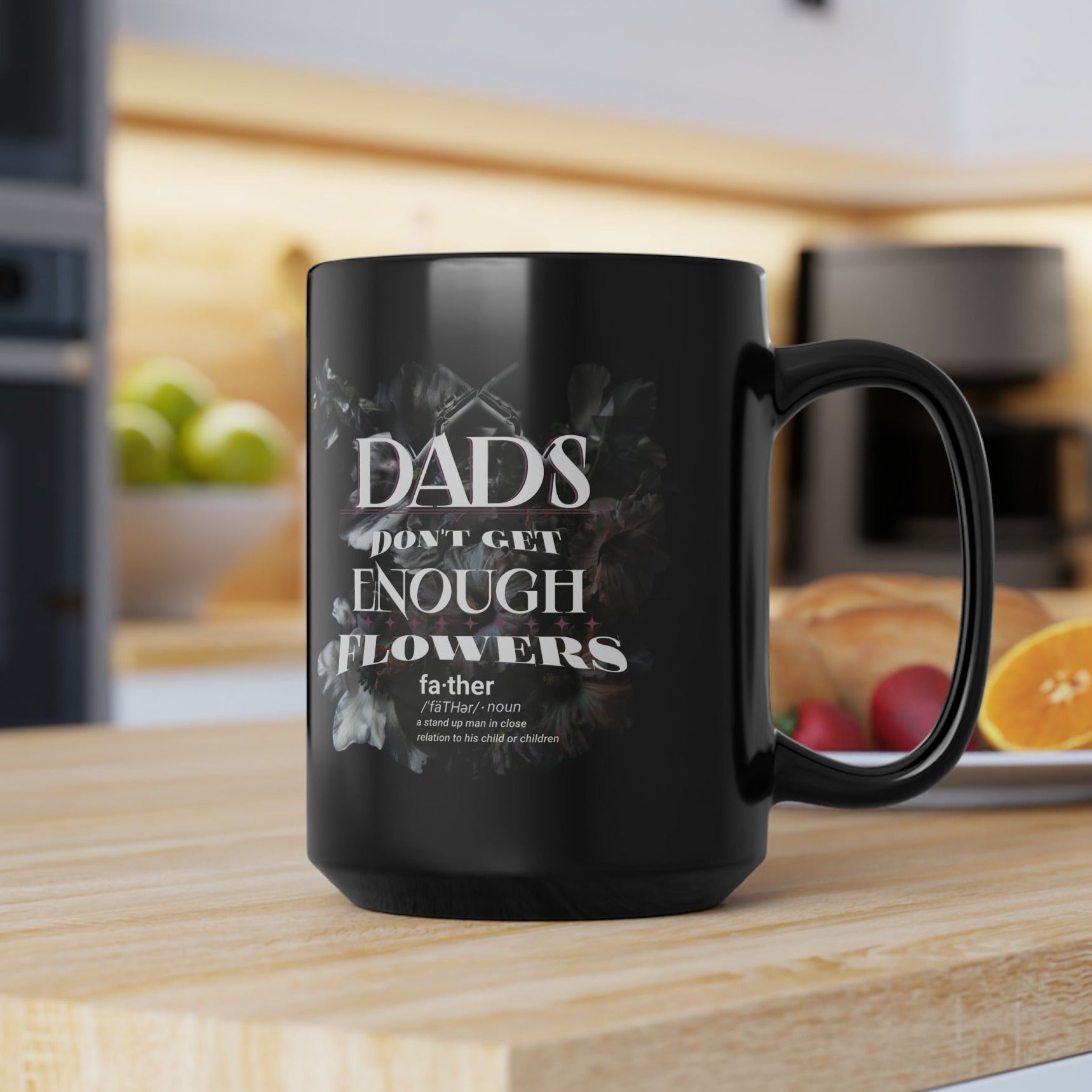 Father's Flowers Black Mug (11oz, 15oz)